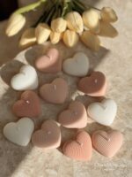 شمع طرح قلب حصیری