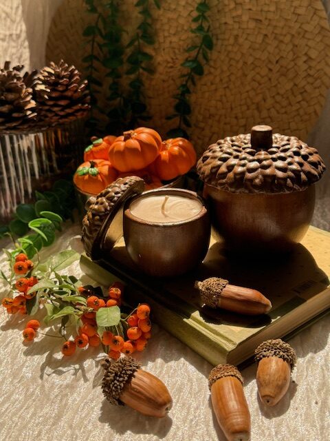 IMG_5455 شمع بانکه بلوط 2تایی